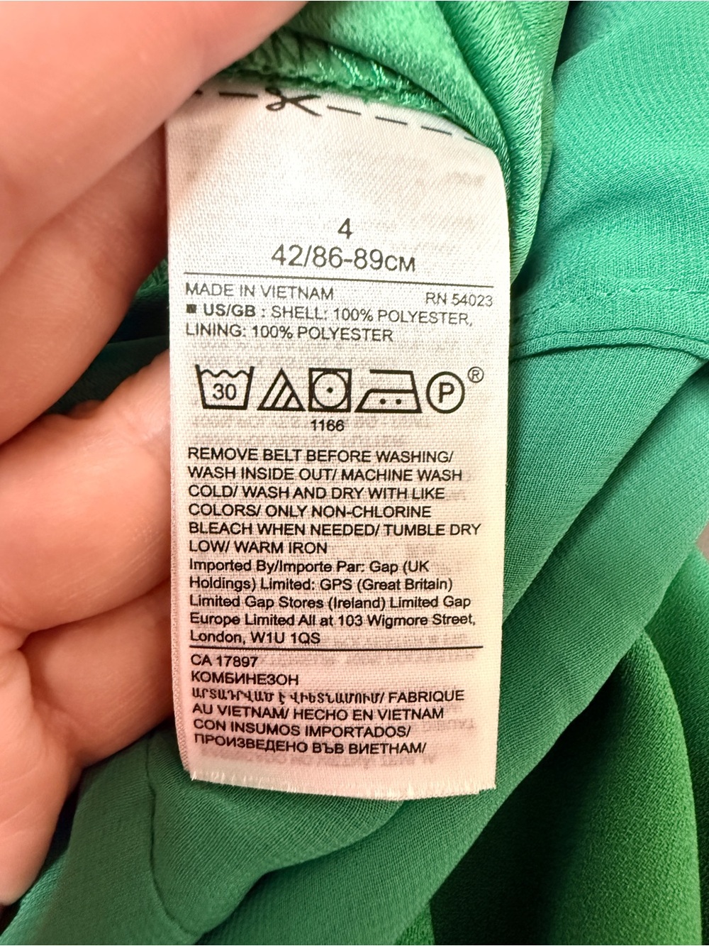 Banana Republic Emerald Green Belted Sleeveless Jumpsuit Size 4 - Picture 6 of 11